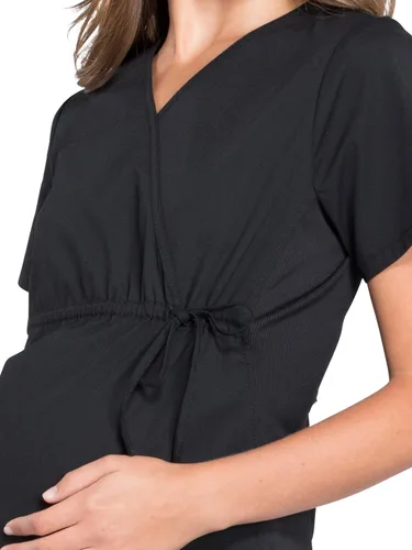 Miniatura 3 de Cherokee Women's Maternity Scrub Top with 3 Pockets Mock Wrap WW685