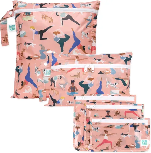 Miniatura 22 de Bolsa impermeable húmeda Bumkins y bolsas de mano húmedas secas para bebé, viaje, traje de baño, pañales de tela, piezas de bomba, piscina, ropa
