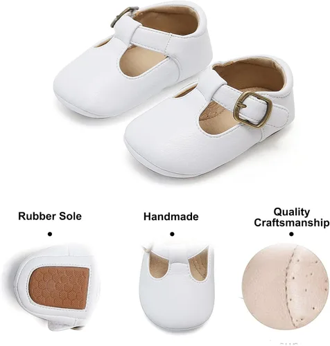 Miniatura 158 de Felix & Flora Zapatos de bebé de suela suave - Zapatos de bebé para caminar, mocasines, suela de goma, zapatos de cuna