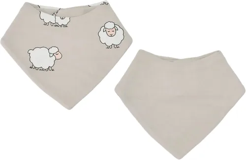 Miniatura 6 de Woolino Baberos de lana merina para bebé, altamente absorbentes, con capa exterior de algodón y capa interior de lana merina, paquete de 2