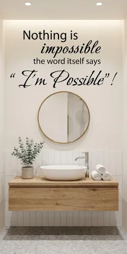 Miniatura 2 de Picniva Calcomanía de pared negra mate con frase motivacional de 22 x 12.5 pulgadas, para oficina, gimnasio en casa y decoración de aulas