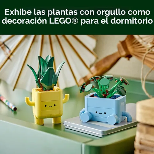 Miniatura 6 de LEGO Botanicals Happy Plants - Juguete de construcción para niños, niñas y niños mayores de 9 años, decoración de sala de juegos para escritorio