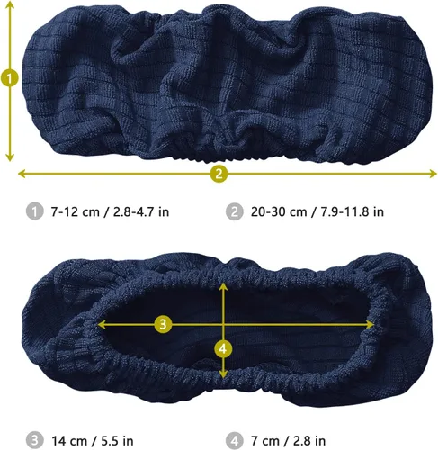 Miniatura 5 de Forcheer - Fundas elásticas para reposabrazos de silla de oficina, resistentes al agua, de Spandex y Jacquard, banda elástica, para sillas de Azul