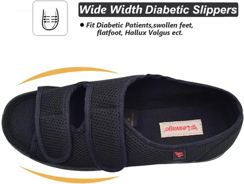 Miniatura 2 de W&LESVAGO Sandalias diabéticas para mujer, ancho ajustable para artritis y edema zapatos MS7008