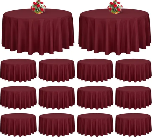 Miniatura 115 de Showgeous Paquete de 4 manteles rectangulares de poliéster de 60 x 102 pulgadas, resistentes a las arrugas, lavables, para bodas, mesas de comedor