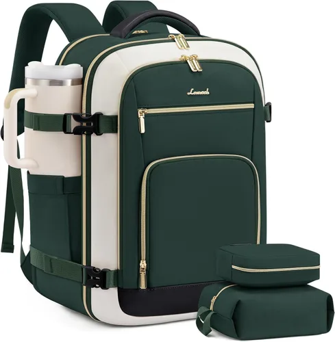 Miniatura 39 de LOVEVOOK Mochila de viaje para mujer y hombre, Beige, Mochilas de viaje