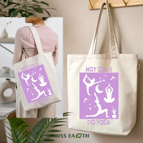 Miniatura 7 de Bolsa de lona de algodón estética, reutilizable, para mujer, regalo casual, vacaciones, tienda, trabajo, gimnasio, yoga, divertido y lindo
