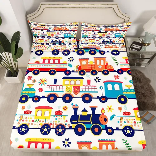 Miniatura 23 de Juego de sábana bajera ajustable para niños de fresa roja, tamaño individual, diseño de corazón dulce princesa, decoración de habitación para niñas