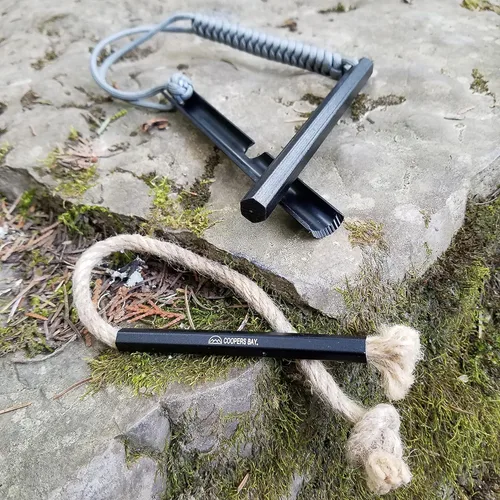 Miniatura 4 de Hexalite Ferro Rod y FireWick Kit de yesca Varilla ferro hexagonal extra grande de 1/2 x 6 pulgadas de largo Incluye Tinder FireWick Paquete