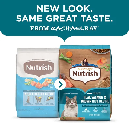 Miniatura 3 de Nutrish Comida seca para gatos con receta de salmón real y arroz integral, bolsa de 14 libras, el embalaje puede variar (Rachael Ray)