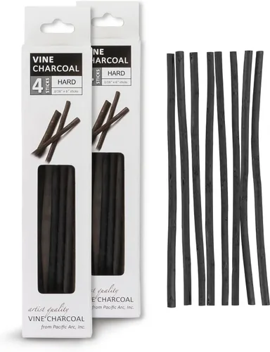 Miniatura 14 de Pacific Arc Artist Vine Charcoal - 4 palitos de carbón suave, negro para dibujar, dibujar y dibujar