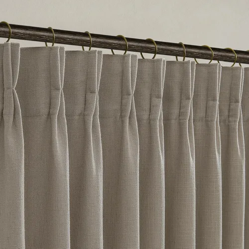Miniatura 50 de TWODRAPES Cortinas de Lino Plisadas con Pinza Beige Blancas de 54 Pulgadas de Largo 2 Paneles para Comedor Cocina Dormitorio Plisadas Semi