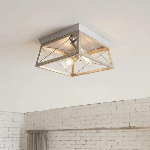 Miniatura 5 de Progress Lighting Briarwood Collection - Lámpara de techo de 1 luz, montaje empotrado para luces interiores de cocina, pasillo, dormitorio, sala