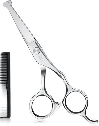 Tijeras de corte de pelo para niños de 6.1 pulgadas, puntas redondeadas, tijeras profesionales de corte de pelo seguras para bebés, niños, mujeres y