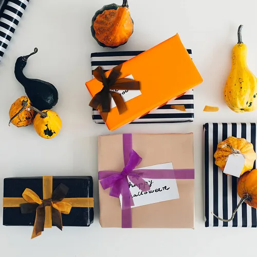 Miniatura 6 de Cinta de organza transparente, 1 pulgada x 125 yardas, 5 rollos de Halloween para envoltura de regalos, ramos, bodas, decoración de fiestas