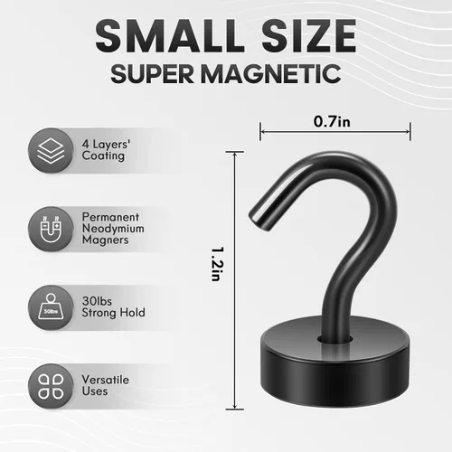 Miniatura 5 de Neosmuk - Ganchos magnéticos, elementos esenciales para cruceros, ganchos magnéticos resistentes de más de 30 libras para cabinas de crucero