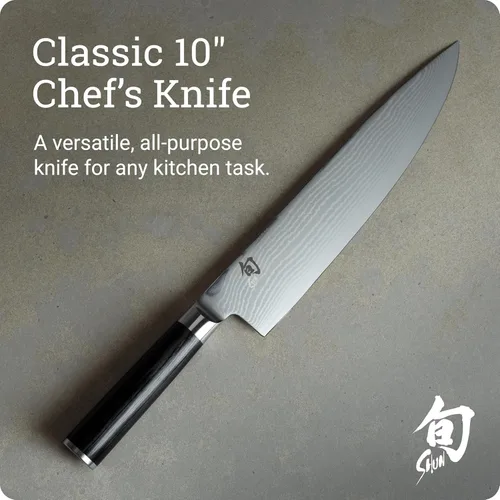 Miniatura 3 de Shun cuchillo clásico para chef, 10 pulgadas, Negro