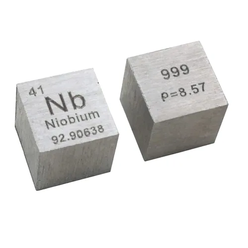 Miniatura 6 de Juego de 5 cubos de elementos de 0.394 pulgadas (0.394 in), tungsteno, niobio, níquel, cobre, titanio, cubos de densidad de hasta un 99.99% de metal
