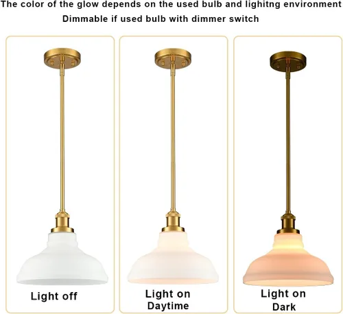 Miniatura 4 de HOLKIRT Modernas lámparas colgantes doradas, luces colgantes de isla de cocina, luces colgantes para dormitorio, comedor, baño con cúpula de cristal