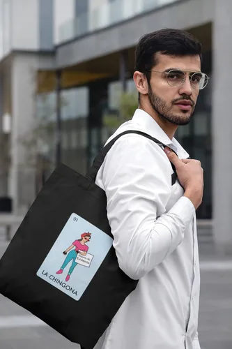 Miniatura 8 de La Chingona Parody Feminist Latina Canvas Tote Bag