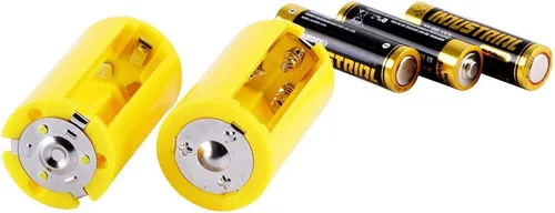 Miniatura 8 de Acxico 8 piezas AA a tamaño D adaptadores de batería convertidor cajas plástico paralelo amarillo