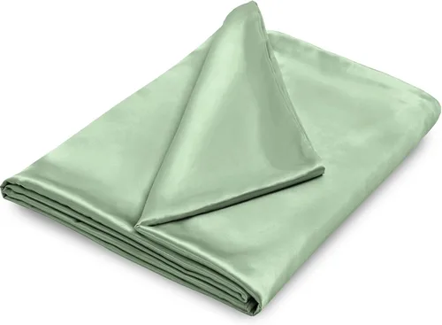 Miniatura 8 de NSGZ Funda de edredón de 48 x 72 pulgadas para manta con peso, funda de manta de satén con peso extraíble y sedosa con 8 lazos y cierre seguro