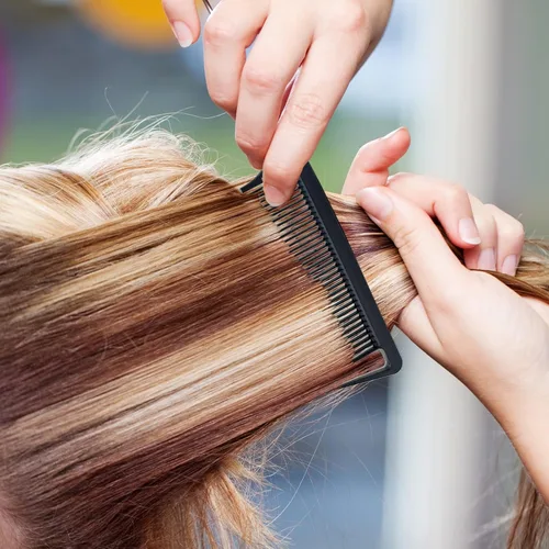 Miniatura 7 de Peine de cola de rata de 9.3 pulgadas para estilista, peines de separación para trenzar el cabello, peine de cola de rata con cola de metal