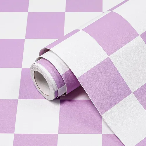 Miniatura 22 de Papel Adhesivo en Contacto Blanco y Negro en Mosaico a Cuadros, Papel Pintado Desmontable y Autoadhesivo en Lattice, Vinilo Impermeable en Rollo