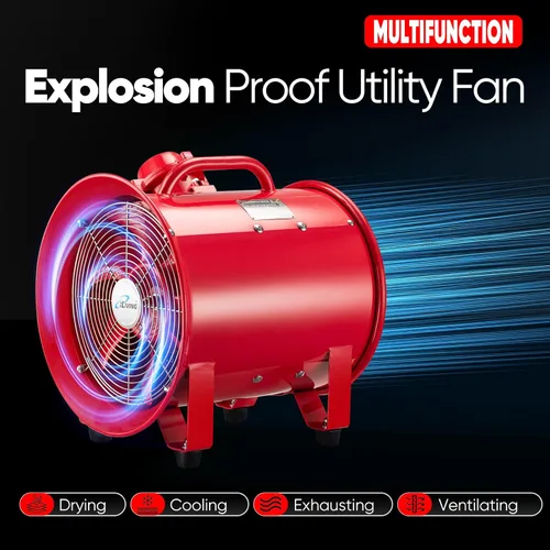 Miniatura 2 de iLiving - ILG8EF12EX - Soplador de alta velocidad a prueba de explosiones, extractor de humos, extractor portátil y ventilador ventilador