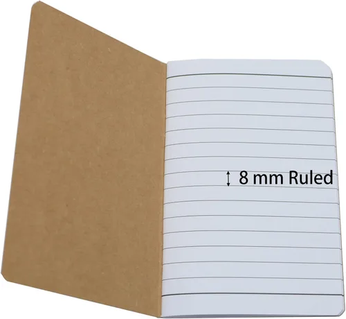 Miniatura 2 de Yansanido 24 piezas de 5.5 pulgadas x 3.5 pulgadas, cuaderno de bolsillo con tapa marrón, 32 hojas (64 páginas), páginas rayas de 8 mm, papel de 70