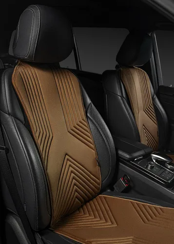 Miniatura 3 de Lord AutoFashion - Funda universal para asiento de una vía, color marrón.