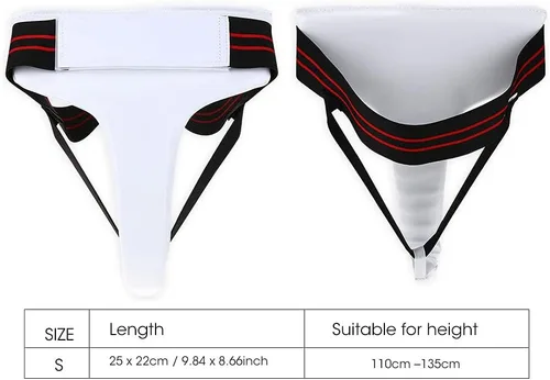 Miniatura 8 de Protector de ingle para mujer, protector de ingle de taekwondo para mujer, protector de entrepierna para taekwondo, boxeo, karate (S)