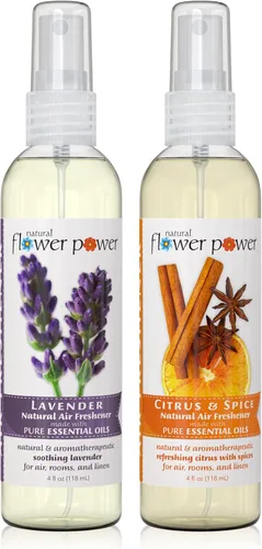 Miniatura 28 de Ambientador en aerosol Natural Flower Power - Eliminador de olores con aceites esenciales - Para el hogar, el auto y la tela - Sin crueldad y vegano