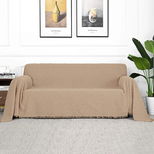 Miniatura 13 de MYSKY HOME - Funda para sofá, fundas para sofás, funda para silla extragrande, funda para sofá geométrico de color chocolate, funda para sofá