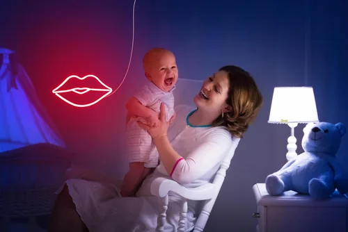 Miniatura 6 de AdvPro Lips Kiss Girl Room Flex Silicone LED Neon Sign - Azul - st16s32-fnu0048-b