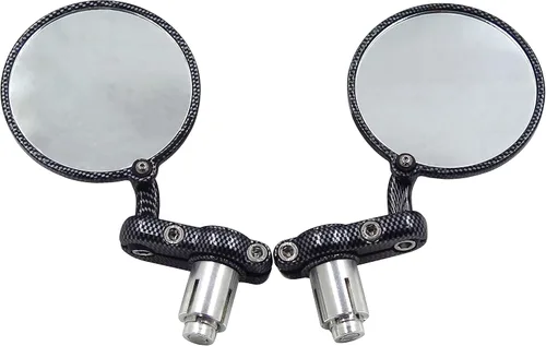 Espejos laterales con barra para motocicleta, fibra de vidrio, 1 pulgada, para motocicletas Honda, Kawasaki, Suzuki, Yamaha, Ducati