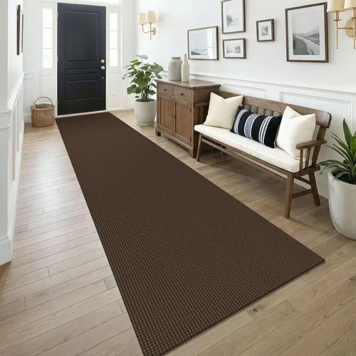 Miniatura 105 de KOZYFLY - Tapetes para entrada, lavable, tejido, con respaldo de goma antideslizante, de algodón, interiores, cocina, entrada, vestíbulo y puerta