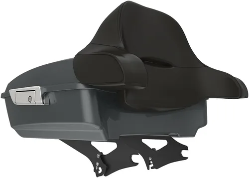 Miniatura 91 de King Tour Pack para Harley Alpine Green, cierre de paquete turístico, portaequipajes superior, soporte de montaje negro, placa de metal para Harley