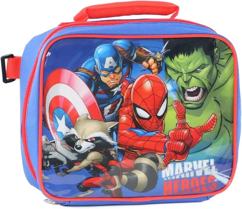 Miniatura 3 de Marvel Mochila Avengers con bolsa de almuerzo desmontable aislada (talla única, héroes)