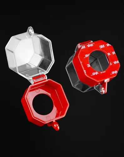 Miniatura 4 de QWORK Cubierta de botón de parada de emergencia, paquete de 4 protectores de plástico para interruptor de palanca, cubierta de bloqueo