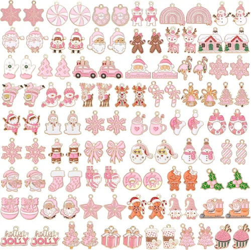 Miniatura 10 de SANNIX 110 piezas 55 pares de dijes de Halloween esmaltados dorados para Halloween, aretes, pulseras, collares, manualidades
