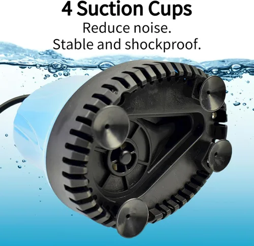 Miniatura 5 de CONQUERALL Bomba de succión inferior CHA-809 4500L/H 95W 110V AC Bomba de agua con 3 salidas para estanques de jardín, acuarios, cascadas, agua