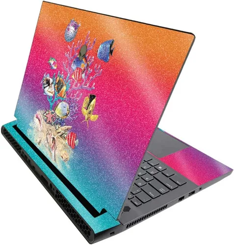 Miniatura 434 de MightySkins - Skin brillante con purpurina para Alienware M17 R3 (2020) y M17 R4 (2021) - Diversión de los años 90 Acabado duradero con purpurina