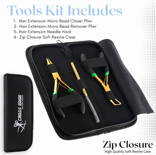 Miniatura 2 de Kit de Herramientas para Extensiones de Cabello Microlink Alicates Removedores de Cuentas y Cinta para Extensiones de Cabello y Alicates