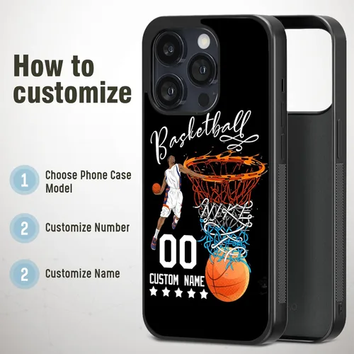 Miniatura 5 de Fundas de teléfono de baloncesto personalizadas para iPhone 8 11 12 13 14 15 16 17 Pro Max Plus Mini para Samsung A03 A13 A14 A15 A51 A52 A53 A54