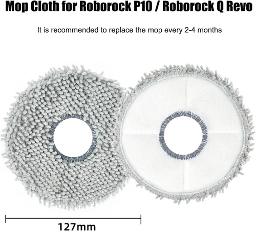 Miniatura 4 de Juego de accesorios de repuesto para Roborock Q Revo Robot Aspirador Partes de repuesto, cepillo principal, cepillo lateral, bolsas para polvo, paño