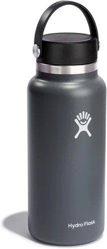 Miniatura 2 de Hydro Flask Botella de agua – Acero inoxidable aislado – Tapa flexible de boca ancha, antiderrames, a prueba de fugas y recargable en 32 onzas, gris
