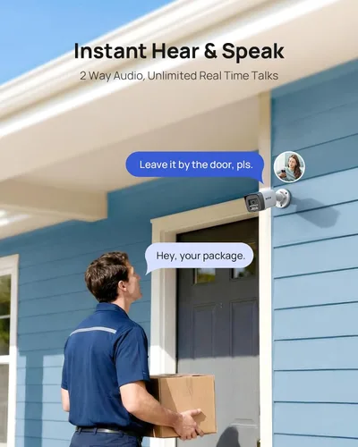 Miniatura 2 de ANNKE Sistema de cámara de seguridad de 5 MP, audio bidireccional, NVR de 16 canales con detección de movimiento AI, 8 cámaras IP PoE con cable 3K