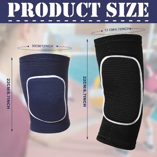 Miniatura 2 de Sosation Juego de 2 Coderas de Voleibol y Mangas para Rodilla y Brazo con Almohadilla de Protección, Accesorios Esenciales de Voleibol con Alta