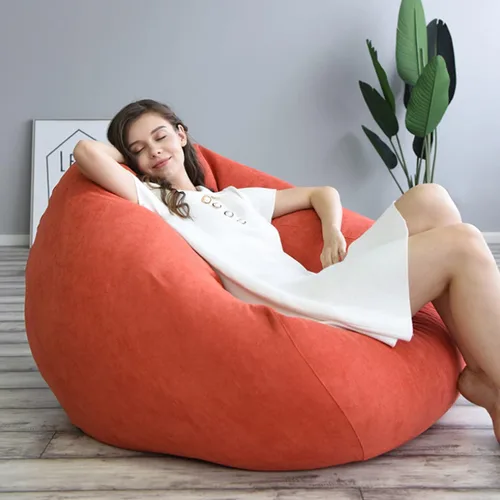 Miniatura 9 de Puf para adultos, puf para almacenamiento de animales de peluche, con cómoda almohada y reposapiés, para organizar juguetes de peluche o textiles